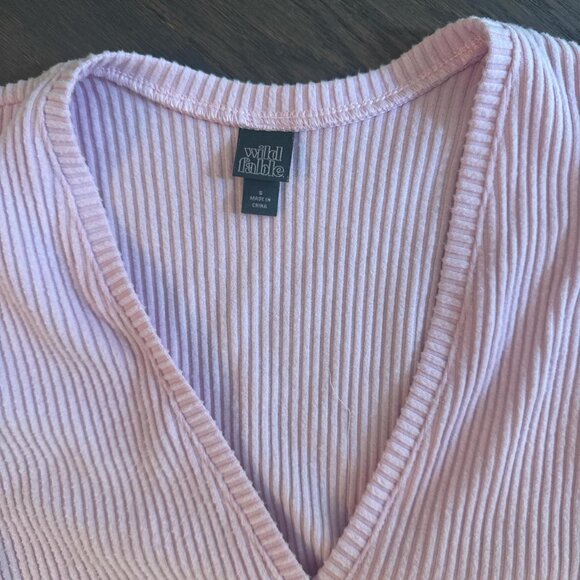 Wild Fable Women's Pink Crop-top - Picture 3 of 3